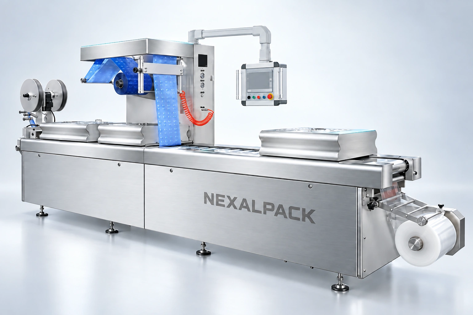 NEX-320A Thermoformeuse sur bobine — rendu studio