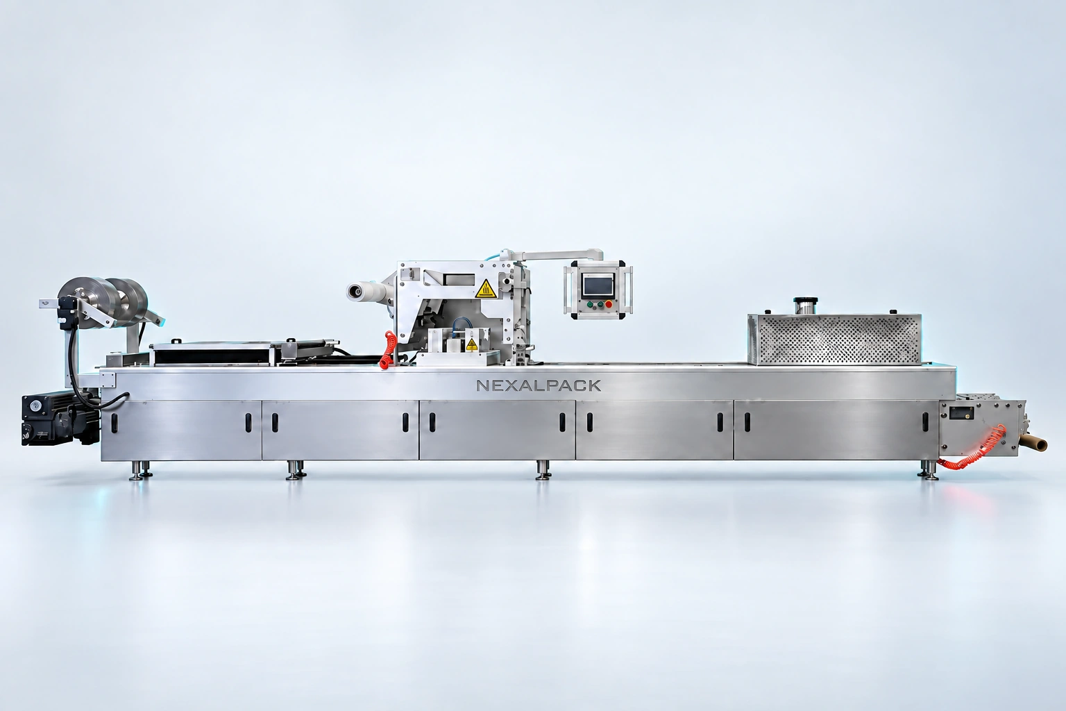 Studio render of NEX-520A thermoformer: side view